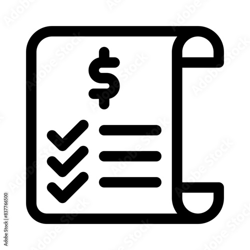 bank statement line icon