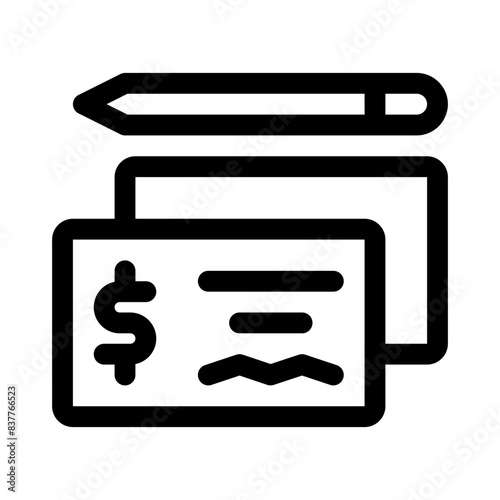 cheque line icon