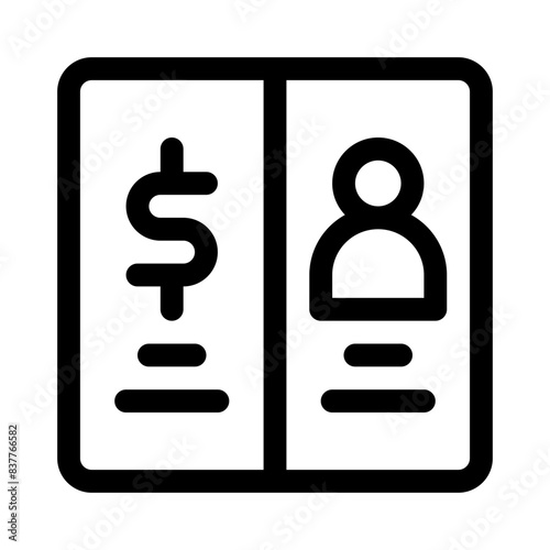 passbook line icon