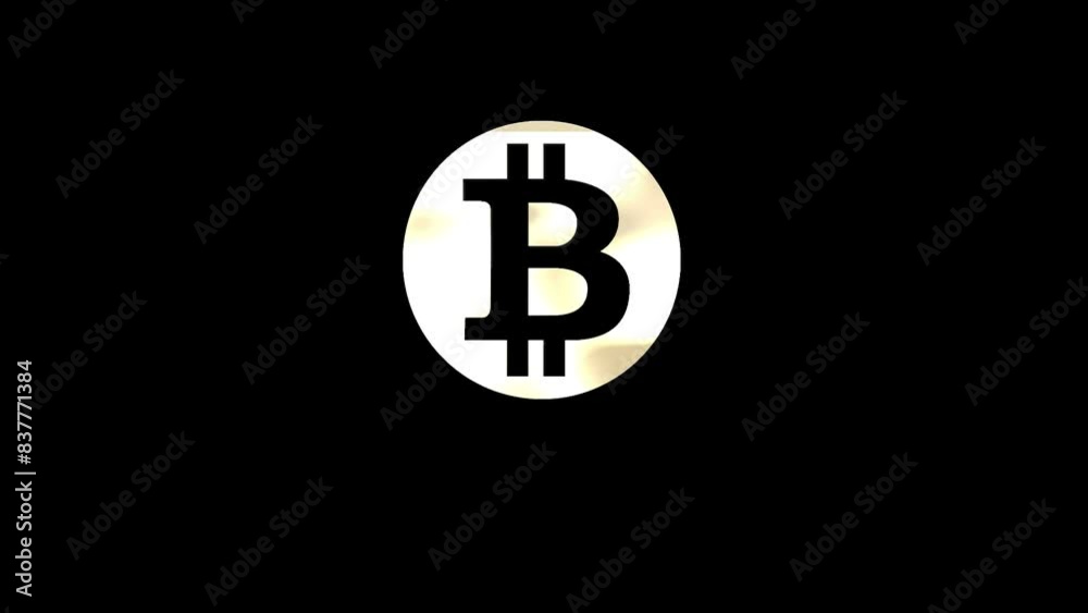 Bitcoin sign with white particles and alpha channel Bitcoin sign with white particles and alpha channel