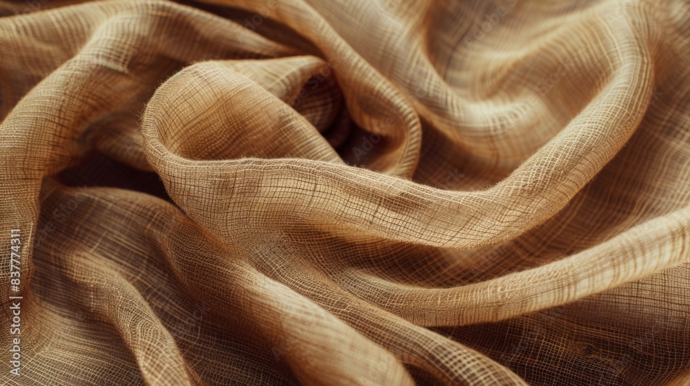 top view of flat mesh textile, adorned in a soothing sand brown coloring, evoking a sense of warmth and natural tranquility top view of flat mesh textile, adorned in a soothing sand brown coloring, evoking a sense of warmth and natural tranquility