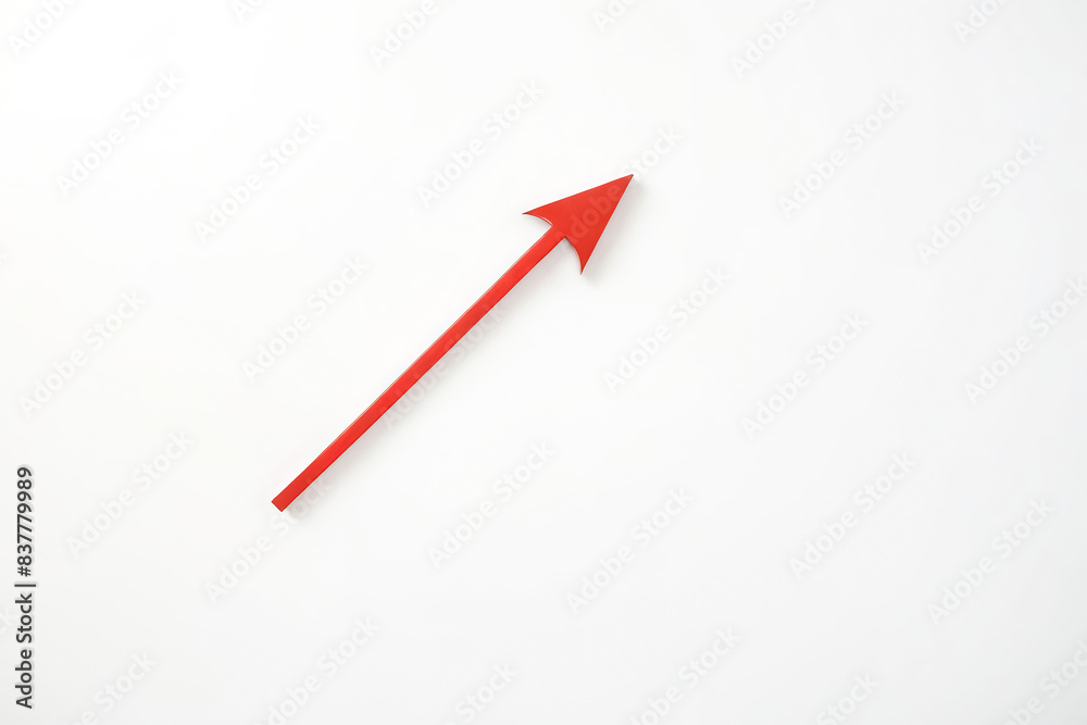 Red Arrow Pointing Upwards On White Background Red Arrow Pointing Upwards On White Background