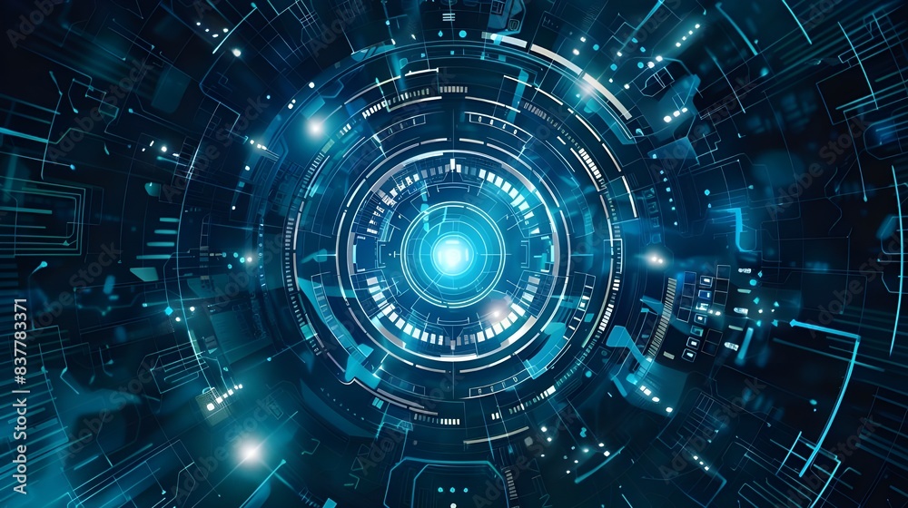 Abstract vector blue technology concept. background illustration Abstract vector blue technology concept. background illustration