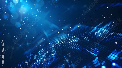 Abstract vector blue technology concept. background illustration 