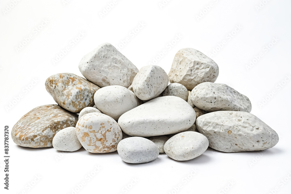 White Stones on White Background White Stones on White Background