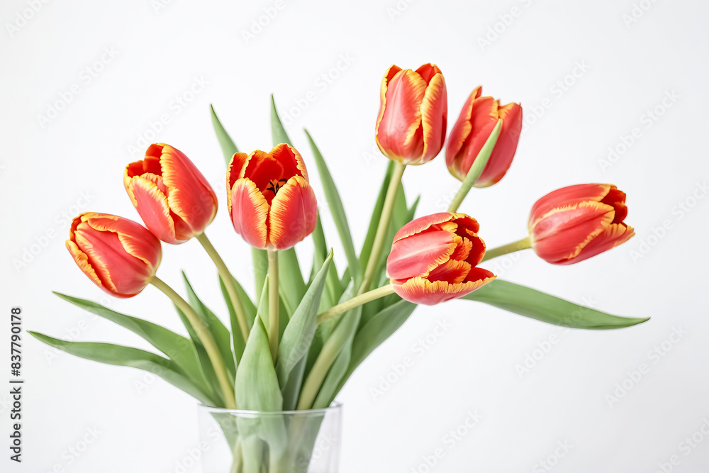 Red and Yellow Tulips in a Vase Red and Yellow Tulips in a Vase