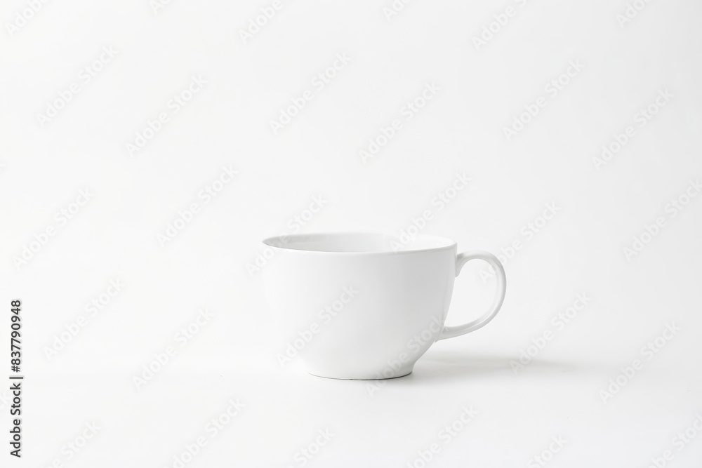 White Coffee Cup on White Background White Coffee Cup on White Background