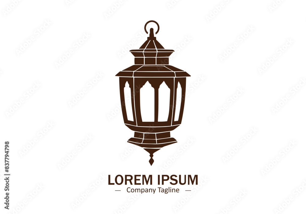 Lantern ramadan lamp Logo Design icon vector silhouette isolated Lantern ramadan lamp Logo Design icon vector silhouette isolated