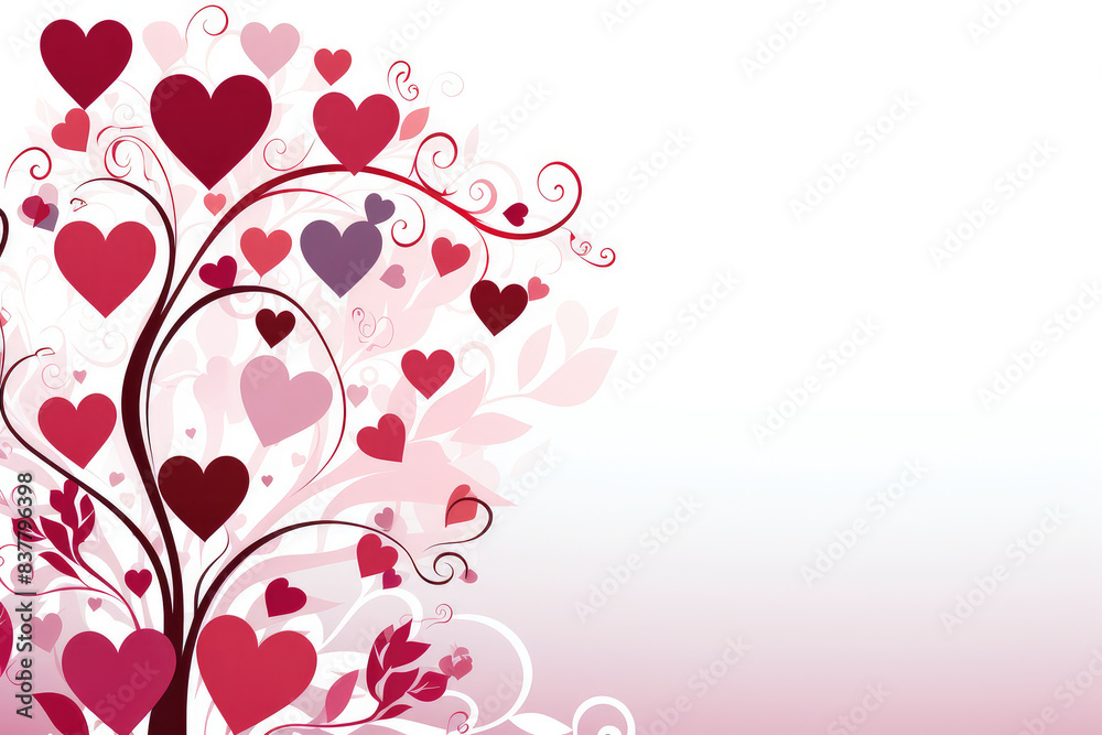 Romantic Heart-Shaped Tree for Valentine's Day Romantic Heart-Shaped Tree for Valentine's Day