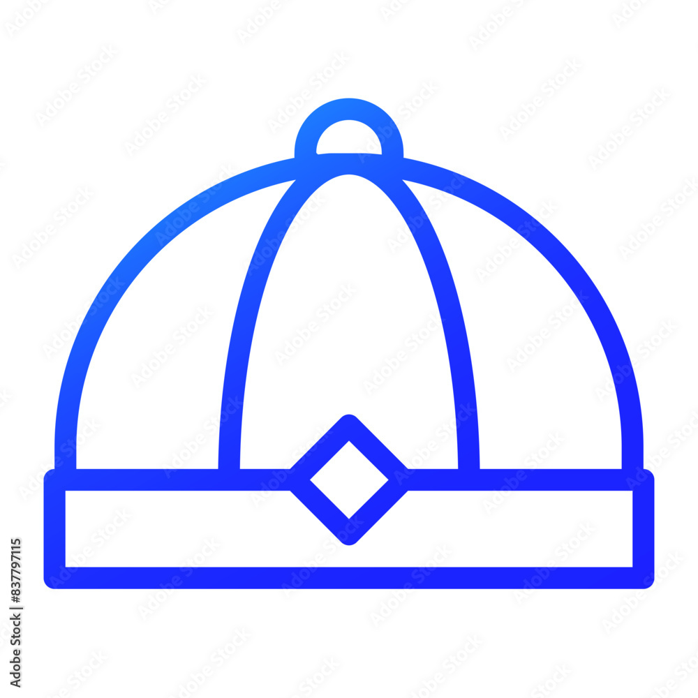 traditional chinese hat gradient icon style traditional chinese hat gradient icon style