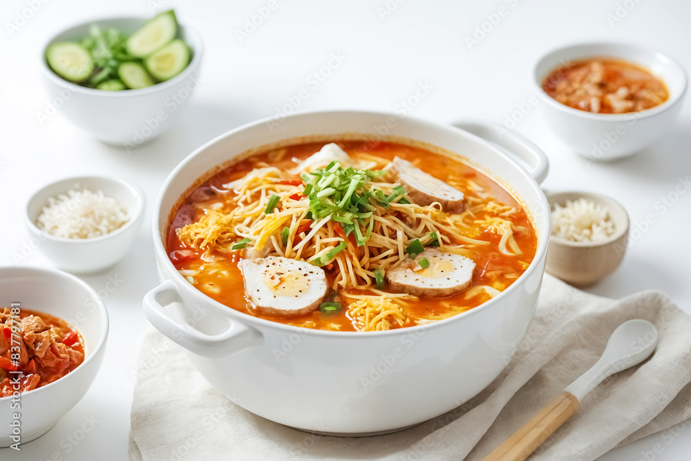 Spicy Tomato Soup with Noodles and Meatballs Spicy Tomato Soup with Noodles and Meatballs