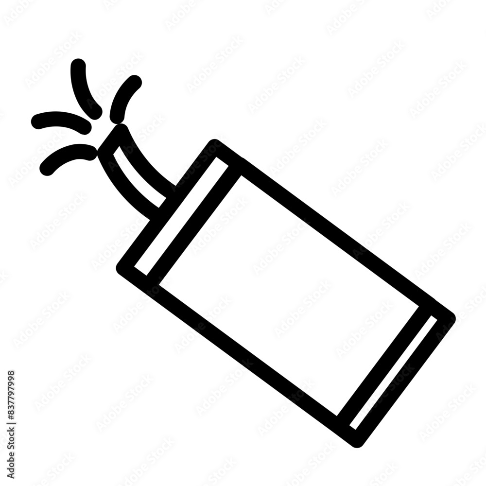 small firecrackers line icon style small firecrackers line icon style