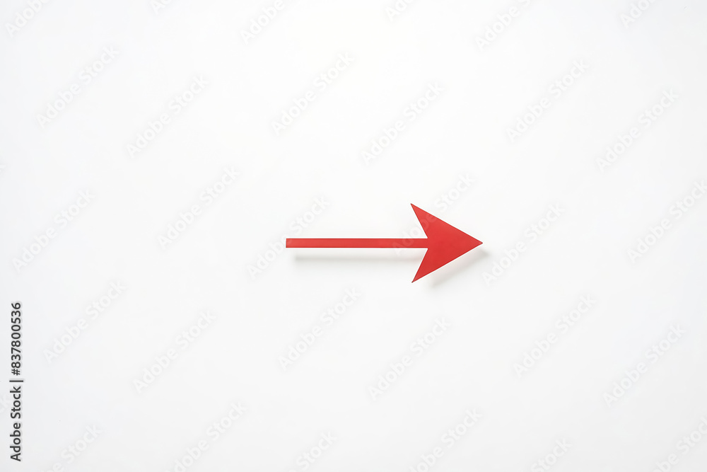 Red Arrow on White Background Red Arrow on White Background