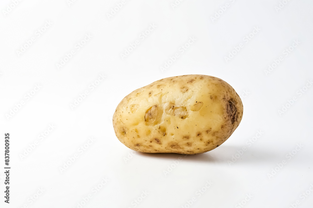 Single potato isolated on white background Single potato isolated on white background