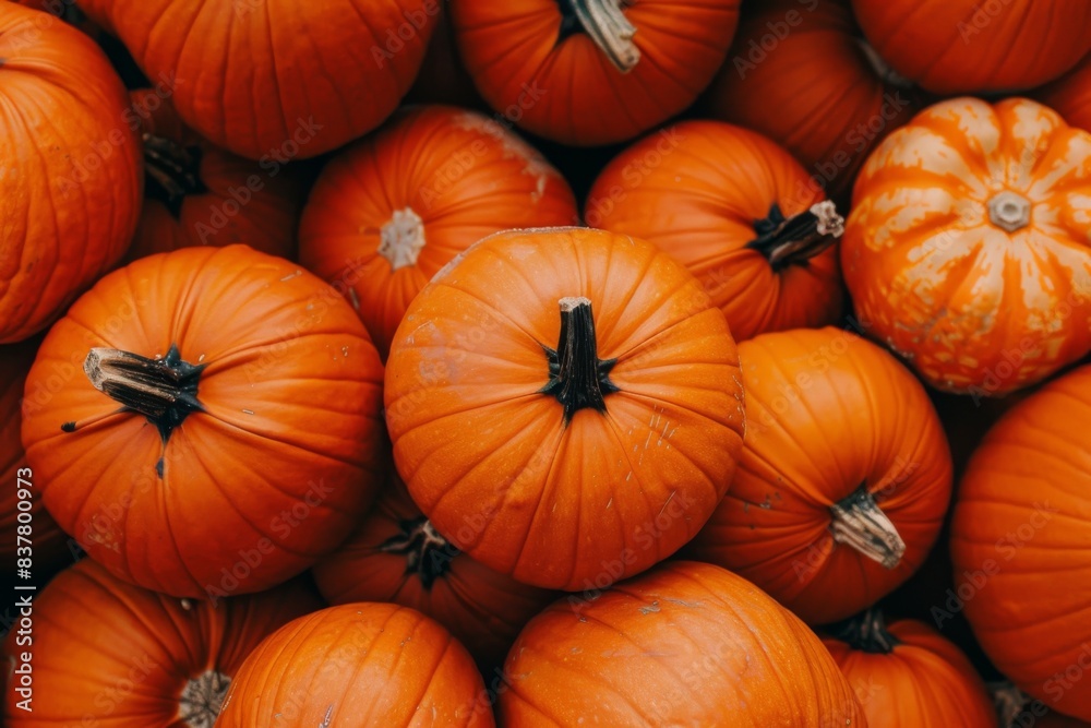 Group of small pumpkins clustered together Group of small pumpkins clustered together