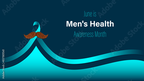 Men's Health Awareness Month, vector illustration