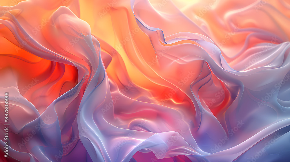 An abstract background featuring smooth, flowing ribbons of color. Use a harmonious palette and soft, curving lines to create a composition that feels graceful and fluid. An abstract background featuring smooth, flowing ribbons of color. Use a harmonious palette and soft, curving lines to create a composition that feels graceful and fluid.