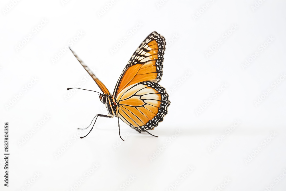 Obraz premium Monarch Butterfly on White Background