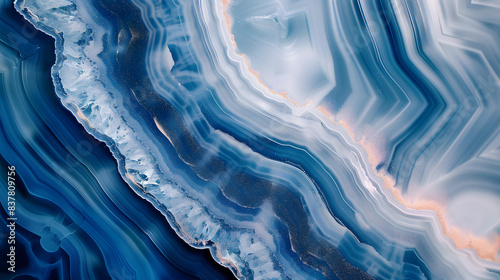 Navy blue agate stone texture wallpaper