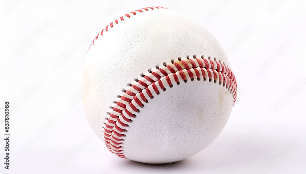 One baseball ball isolated on white. Sport equipment One baseball ball isolated on white. Sport equipment