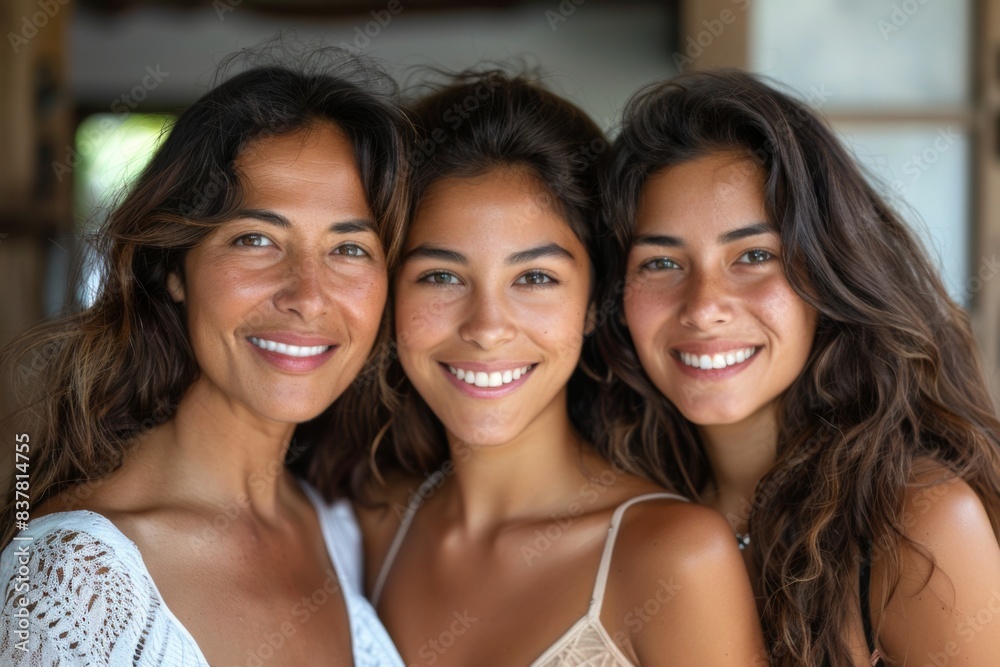 Three women happily posing for a photo