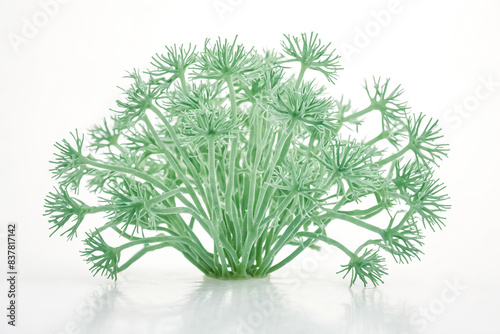 Abstract Green Plant with Branching Stems