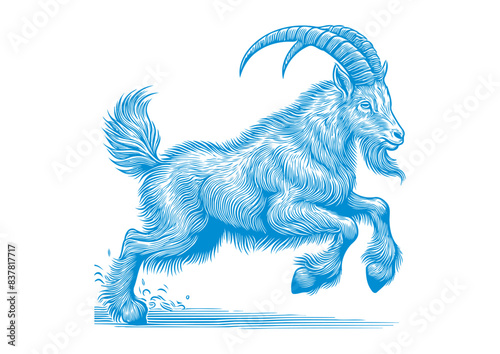 goat vector, transparent background.