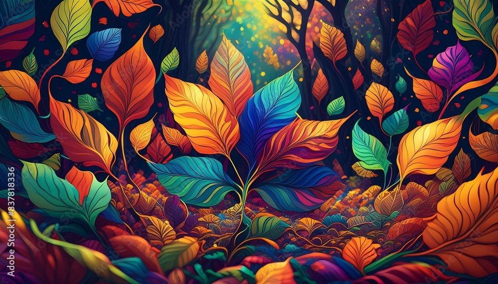 Leaves gently swirling in the wind on a forest floor.
Leaves gently swirling in the wind on a forest floor.