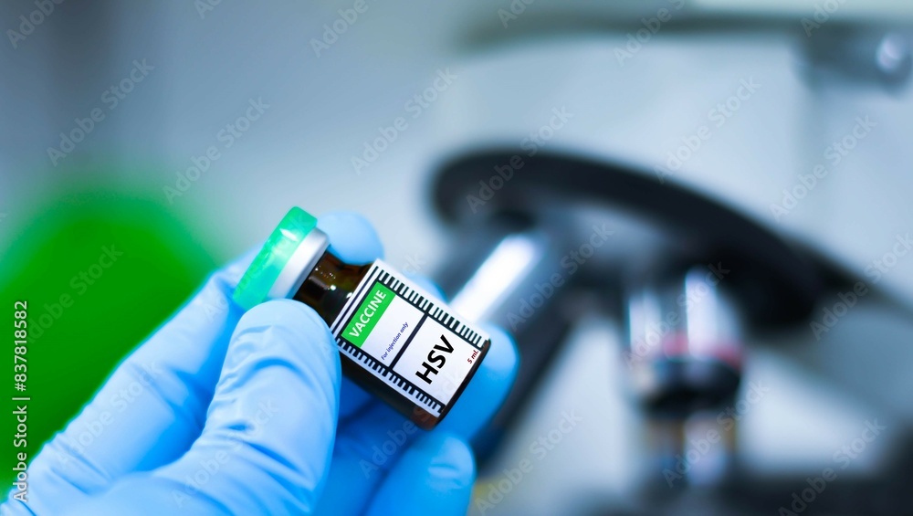 Vaccine bottles for preventing herpes simplex virus (HSV). Vaccine bottles for preventing herpes simplex virus (HSV).