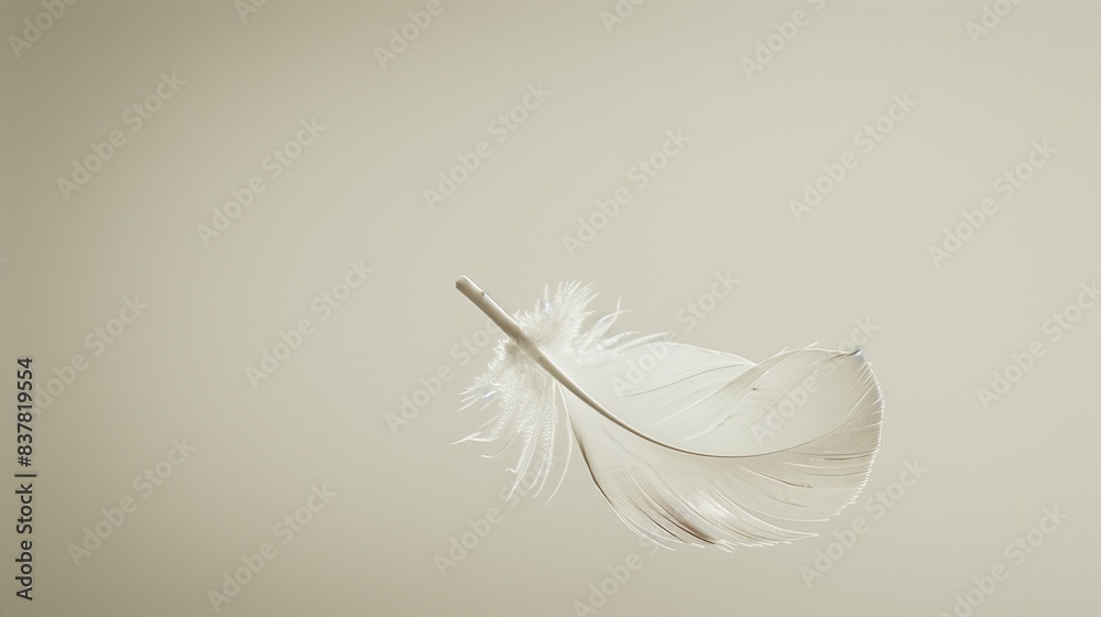 Obraz premium Delicate Feather Floating in Air