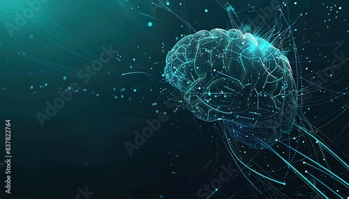 Digital image of a human brain on a futuristic circuit board - artificial intelligence concept © Яна Деменишина