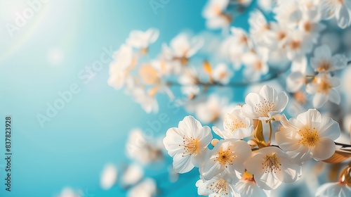 Beautiful Blossom Tree With A Blue Sky Background © DeepMind