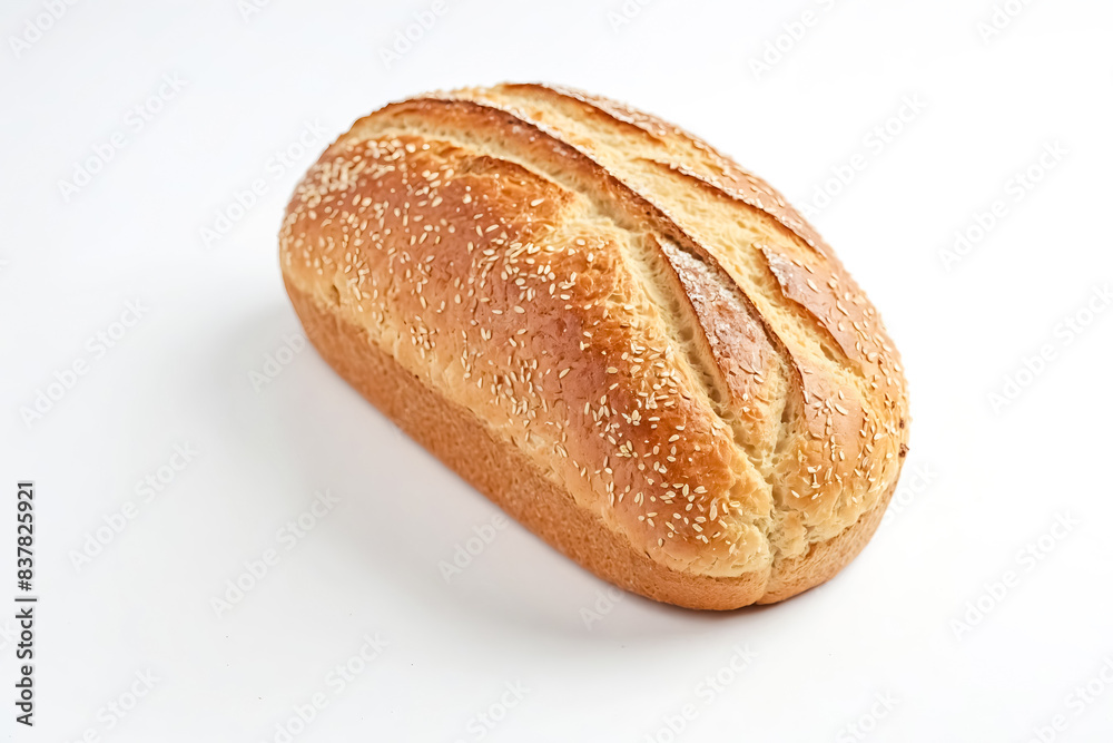 Freshly Baked Loaf of Bread with Sesame Seeds Freshly Baked Loaf of Bread with Sesame Seeds
