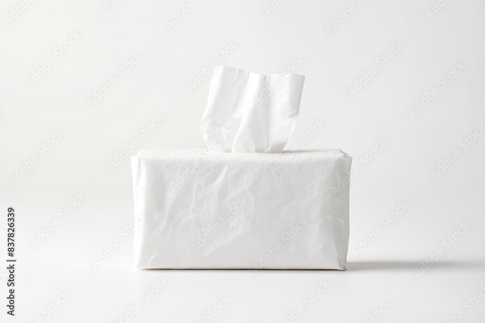 White Tissue Box on White Background White Tissue Box on White Background