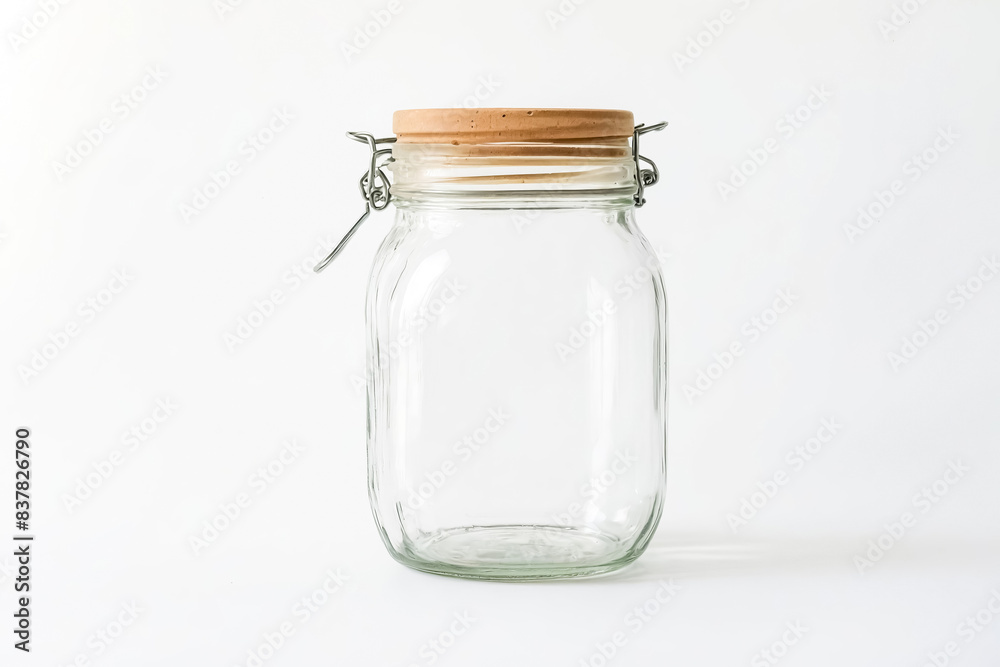 Empty Glass Jar With Cork Lid Empty Glass Jar With Cork Lid