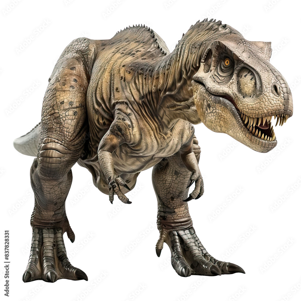 Large Monster Dinosaur that live during the Cretaceous age isolated on background Large Monster Dinosaur that live during the Cretaceous age isolated on background