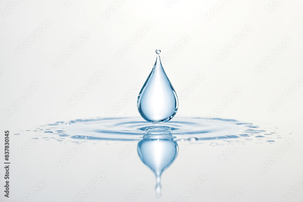 Single water drop creating a ripple Single water drop creating a ripple