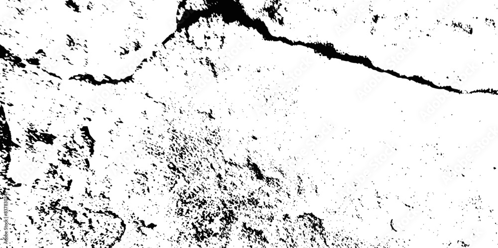 Dirt messy splash overlay and Black and white Dust overlay distress grungy effect paint. Black and white grunge seamless texture. Dust and scratches grain texture on white and black background.