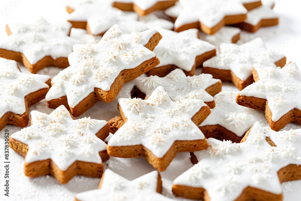 White Icing Star-Shaped Cookies White Icing Star-Shaped Cookies