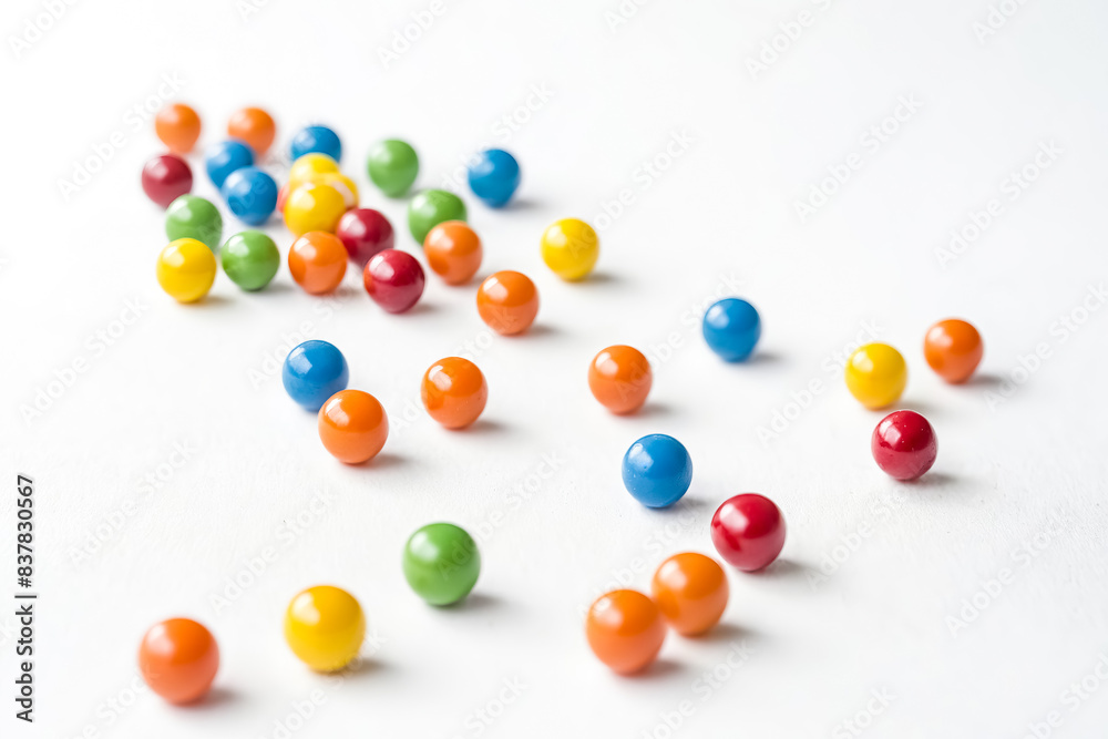 Colorful Gumballs on White Background Colorful Gumballs on White Background