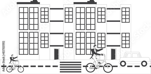 Financial city, A city with financial instruments. City buildings describing financial data statistics. The concept for economics, finance, calculation,