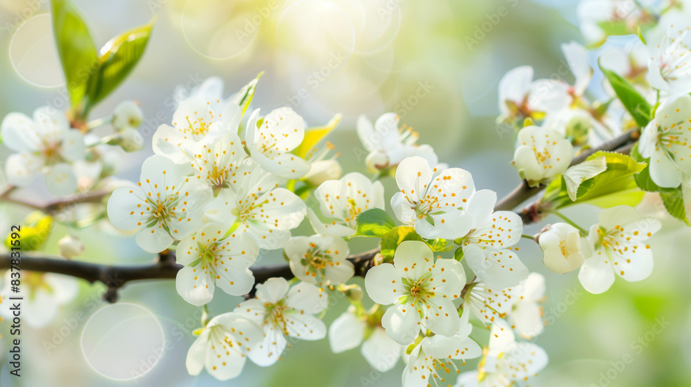 cherry blossom branches in full bloom against a bright, clear sky cherry blossom branches in full bloom against a bright, clear sky