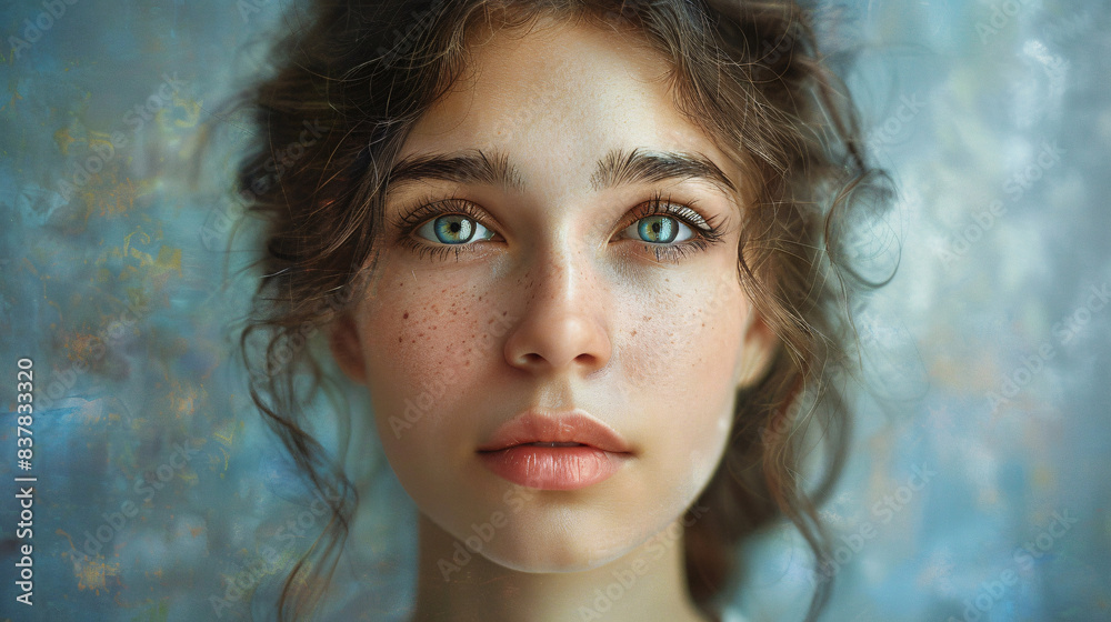 Serene portrait of a young expectant mother, symbolizing beauty, femininity, and the purity of life Serene portrait of a young expectant mother, symbolizing beauty, femininity, and the purity of life