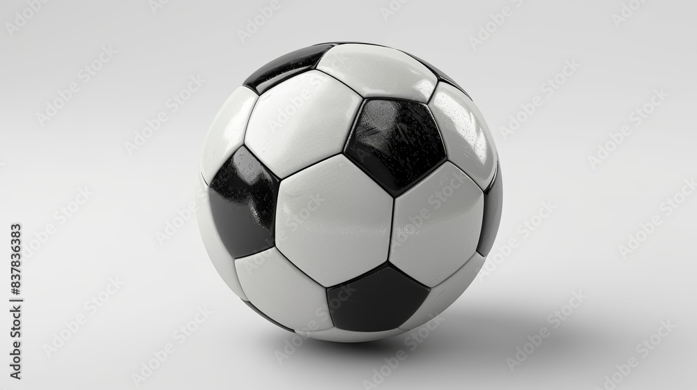 High-quality image of a classic black and white soccer ball isolated on a white background, perfect for sports-related projects and designs. High-quality image of a classic black and white soccer ball isolated on a white background, perfect for sports-related projects and designs.