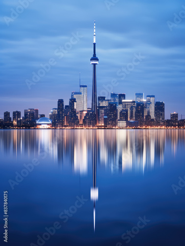 Stunning Toronto Skyline Reflected in Water