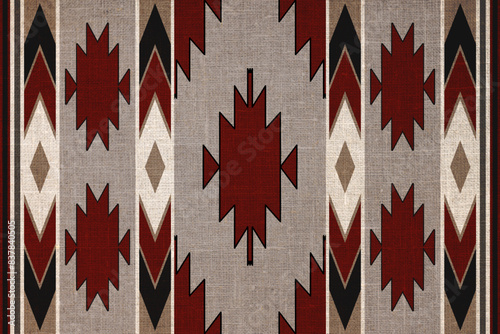 Native American geometric ethnic pattern, seamless pattern of the Navajo tribe. Seamless vector pattern, seamless Mexican rug, woven carpet. Folk embroidery, Bohemian, Aztec style.