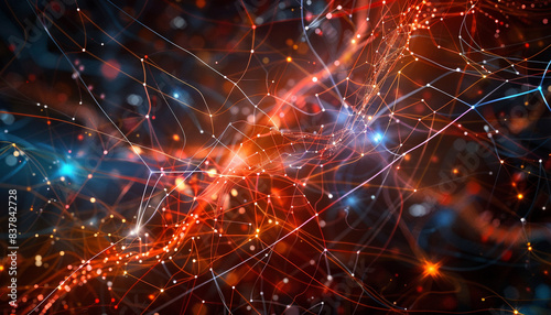 High-tech digital background featuring intricate neural connections in a dynamic abstract design.
