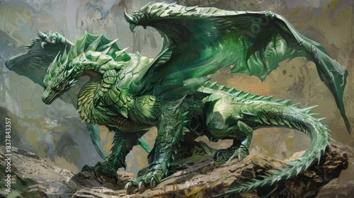  Fearsome green dragon