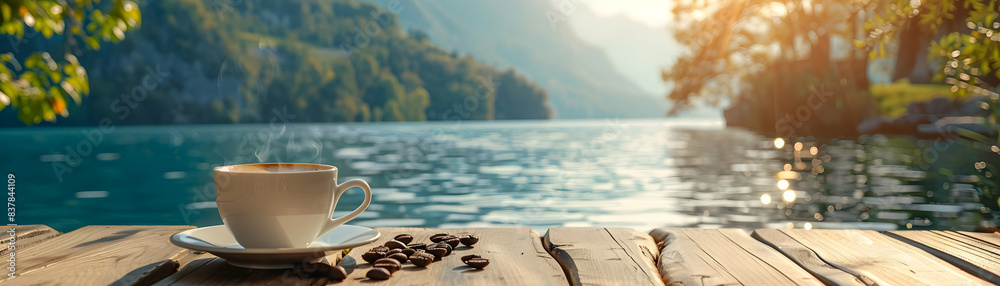 Tranquil Lakeside Coffee Retreat: A Blend of Nature and Coffee Lover s Paradise Perfect for Coffee and Lifestyle Ads Tranquil Lakeside Coffee Retreat: A Blend of Nature and Coffee Lover s Paradise Perfect for Coffee and Lifestyle Ads