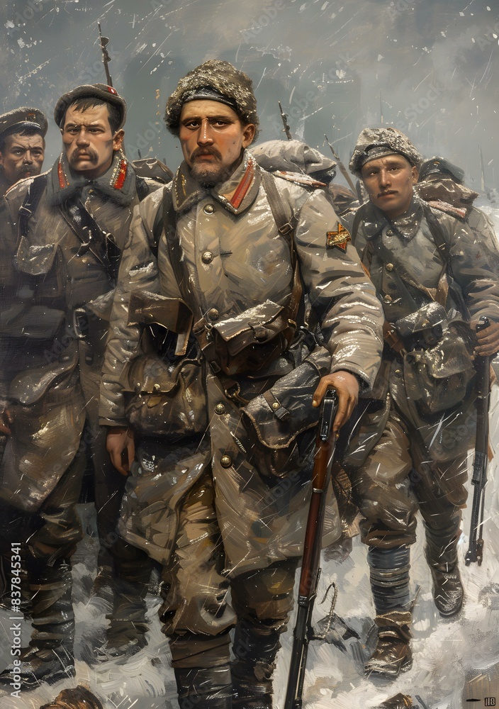 Russian soldiers on the Eastern Front during World War I Stock ...